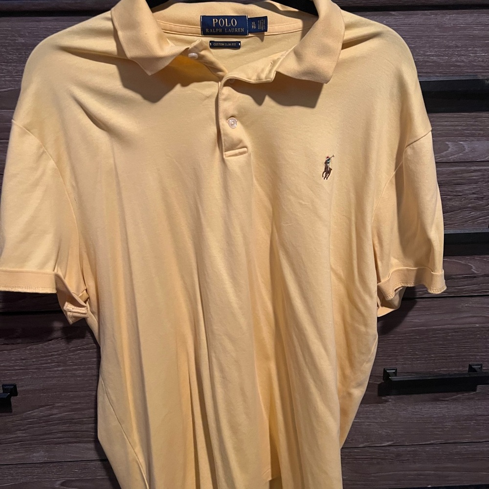 **4 for $15!** Ralph Lauren Yellow Polo Shirt Classic Pique